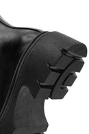 Women's Black Double Zipper Leather Boots | Derimod Women's Black Double Zipper Leather Boots | Derimod
