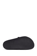 Women's Black Strappy Leather Slippers | Derimod Women's Black Strappy Leather Slippers | Derimod
