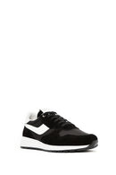 Erkek Siyah Bağcıklı Deri Sneaker | Derimod Erkek Siyah Bağcıklı Deri Sneaker | Derimod