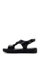 Women's Black Ankle Strap Leather Sandals | Derimod Women's Black Ankle Strap Leather Sandals | Derimod