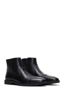 Men's Black Leather Classic Zipper Boots | Derimod Men's Black Leather Classic Zipper Boots | Derimod