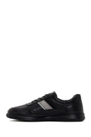 Erkek Siyah Bağcıklı Deri Sneaker | Derimod Erkek Siyah Bağcıklı Deri Sneaker | Derimod