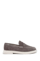 Kadın Vizon Süet Deri Maskülen Loafer | Derimod Kadın Vizon Süet Deri Maskülen Loafer | Derimod