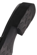 Women's Black Buckle Leather Slippers | Derimod Women's Black Buckle Leather Slippers | Derimod
