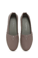 Women's Mink Thick-Soled Leather Comfort Loafer | Derimod Women's Mink Thick-Soled Leather Comfort Loafer | Derimod