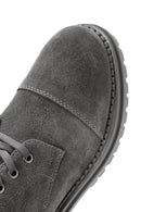Women's Gray Suede Leather Boots | Derimod Women's Gray Suede Leather Boots | Derimod