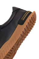 Erkek Siyah Bağcıklı Deri Casual Sneaker | Derimod Erkek Siyah Bağcıklı Deri Casual Sneaker | Derimod