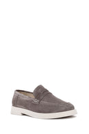 Kadın Vizon Süet Deri Maskülen Loafer | Derimod Kadın Vizon Süet Deri Maskülen Loafer | Derimod