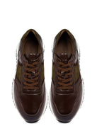Erkek Kahverengi Bağcıklı Kalın Tabanlı Deri Casual Sneaker | Derimod Erkek Kahverengi Bağcıklı Kalın Tabanlı Deri Casual Sneaker | Derimod