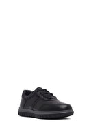 Erkek Siyah Bağcıklı Deri Sneaker | Derimod Erkek Siyah Bağcıklı Deri Sneaker | Derimod