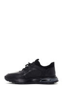 Erkek Siyah Bağcıklı Deri Casual Sneaker | Derimod Erkek Siyah Bağcıklı Deri Casual Sneaker | Derimod