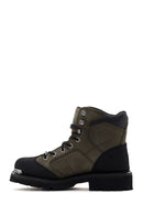 Harley Davidson Men's Khaki Leather Clemente Boots | Derimod Harley Davidson Men's Khaki Leather Clemente Boots | Derimod