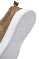 Men's Mink Lace-Up Suede Leather Sneaker | Derimod Men's Mink Lace-Up Suede Leather Sneaker | Derimod
