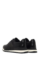 Erkek Siyah Bağcıklı Deri Casual Sneaker | Derimod Erkek Siyah Bağcıklı Deri Casual Sneaker | Derimod