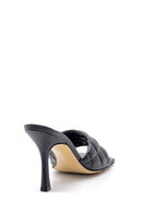 Women's Leather Heeled Slippers | Derimod Women's Leather Heeled Slippers | Derimod