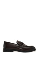 Men Brown Buckled Leather Loafer | Derimod Men Brown Buckled Leather Loafer | Derimod