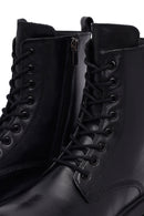 Women's Black Zippered Thick-Soled Leather Ankle Boots | Derimod Women's Black Zippered Thick-Soled Leather Ankle Boots | Derimod