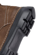 Men's Brown Lace-up Nubuck Leather Casual Boot | Derimod Men's Brown Lace-up Nubuck Leather Casual Boot | Derimod
