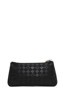 Woman Black Long-Strap Printed Clutch Bag | Derimod Woman Black Long-Strap Printed Clutch Bag | Derimod