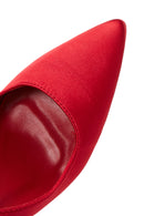 Women's Red Ankle Strap Satin Heeled Shoes | Derimod Women's Red Ankle Strap Satin Heeled Shoes | Derimod
