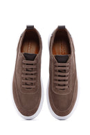 Erkek Vizon Bağcıklı Kalın Tabanlı Süet Deri Sneaker | Derimod Erkek Vizon Bağcıklı Kalın Tabanlı Süet Deri Sneaker | Derimod