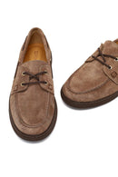 Women's Mink Lace-up Suede Leather Casual Shoes | Derimod Women's Mink Lace-up Suede Leather Casual Shoes | Derimod