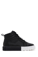 Women's Black High Top Sneaker | Derimod Women's Black High Top Sneaker | Derimod