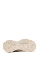 Women's Beige Stone Thick Soled Sneaker | Derimod Women's Beige Stone Thick Soled Sneaker | Derimod