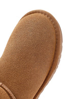 Women's Tan Short Suede Boots | Derimod Women's Tan Short Suede Boots | Derimod