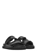 Women's Black Strappy Slippers | Derimod Women's Black Strappy Slippers | Derimod