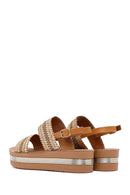 Women's Brown Thick Soled Braided Sandals | Derimod Women's Brown Thick Soled Braided Sandals | Derimod