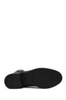 Women's Black Zippered Leather Boots | Derimod Women's Black Zippered Leather Boots | Derimod