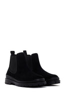 Men's Black Casual Chelsea Suede Leather Boots | Derimod Men's Black Casual Chelsea Suede Leather Boots | Derimod