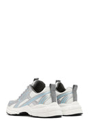 Women's Blue Chunky Sole Lace-Up Sneakers | Derimod Women's Blue Chunky Sole Lace-Up Sneakers | Derimod