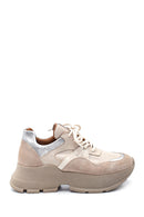 Women's Leather Suede Detail Sneaker | Derimod Women's Leather Suede Detail Sneaker | Derimod