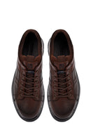 Erkek Kahverengi Bağcıklı Deri Casual Sneaker | Derimod Erkek Kahverengi Bağcıklı Deri Casual Sneaker | Derimod