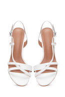 Women's White Heeled Sandals | Derimod Women's White Heeled Sandals | Derimod