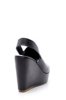 Women's Leather Wedge Heeled Sandals | Derimod Women's Leather Wedge Heeled Sandals | Derimod