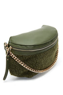 Women's Green Plush Waist Bag | Derimod Women's Green Plush Waist Bag | Derimod