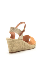 Women's Suede Wedge Heeled Espadrille Shoes | Derimod Women's Suede Wedge Heeled Espadrille Shoes | Derimod