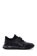 Men's Black Leather Casual Sneaker | Derimod Men's Black Leather Casual Sneaker | Derimod