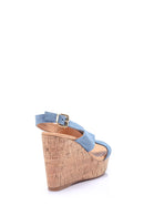 Women's Wedge Heeled Suede Sandals | Derimod Women's Wedge Heeled Suede Sandals | Derimod
