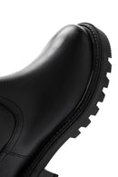 Women's Black Thick Soled Casual Leather Boots | Derimod Women's Black Thick Soled Casual Leather Boots | Derimod