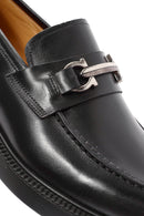 Men's Black Buckle Detailed Leather Casual Loafer | Derimod Men's Black Buckle Detailed Leather Casual Loafer | Derimod