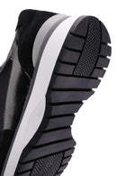 Women's Black Lace-Up Leather Sneaker | Derimod Women's Black Lace-Up Leather Sneaker | Derimod