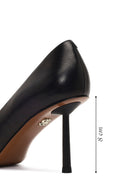 Kadın Siyah İnce Topuklu Deri Stiletto | Derimod Kadın Siyah İnce Topuklu Deri Stiletto | Derimod