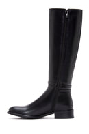 Woman Black Zippered Buckle Detail Leather Boot | Derimod Woman Black Zippered Buckle Detail Leather Boot | Derimod