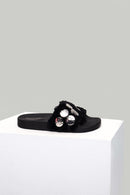 Metal Detailed Plush Women's Slippers | Derimod Metal Detailed Plush Women's Slippers | Derimod