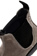 Men's Gray Nubuck Leather Casual Chelsea Boots | Derimod Men's Gray Nubuck Leather Casual Chelsea Boots | Derimod