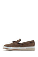 Erkek Vizon Süet Deri Casual Loafer | Derimod Erkek Vizon Süet Deri Casual Loafer | Derimod